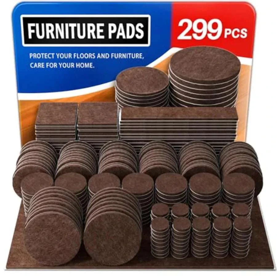 Felt Furniture Pads for Hardwood Floors Chair Leg Protectors