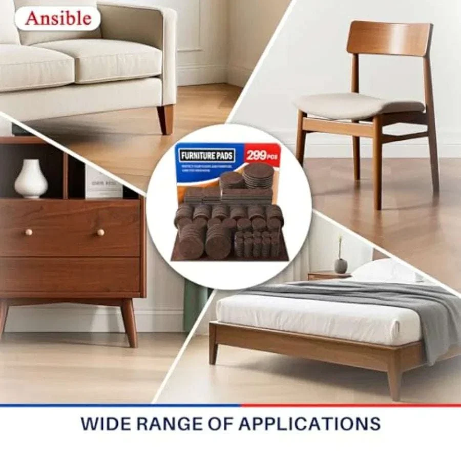 Felt Furniture Pads for Hardwood Floors Chair Leg Protectors - Image 12