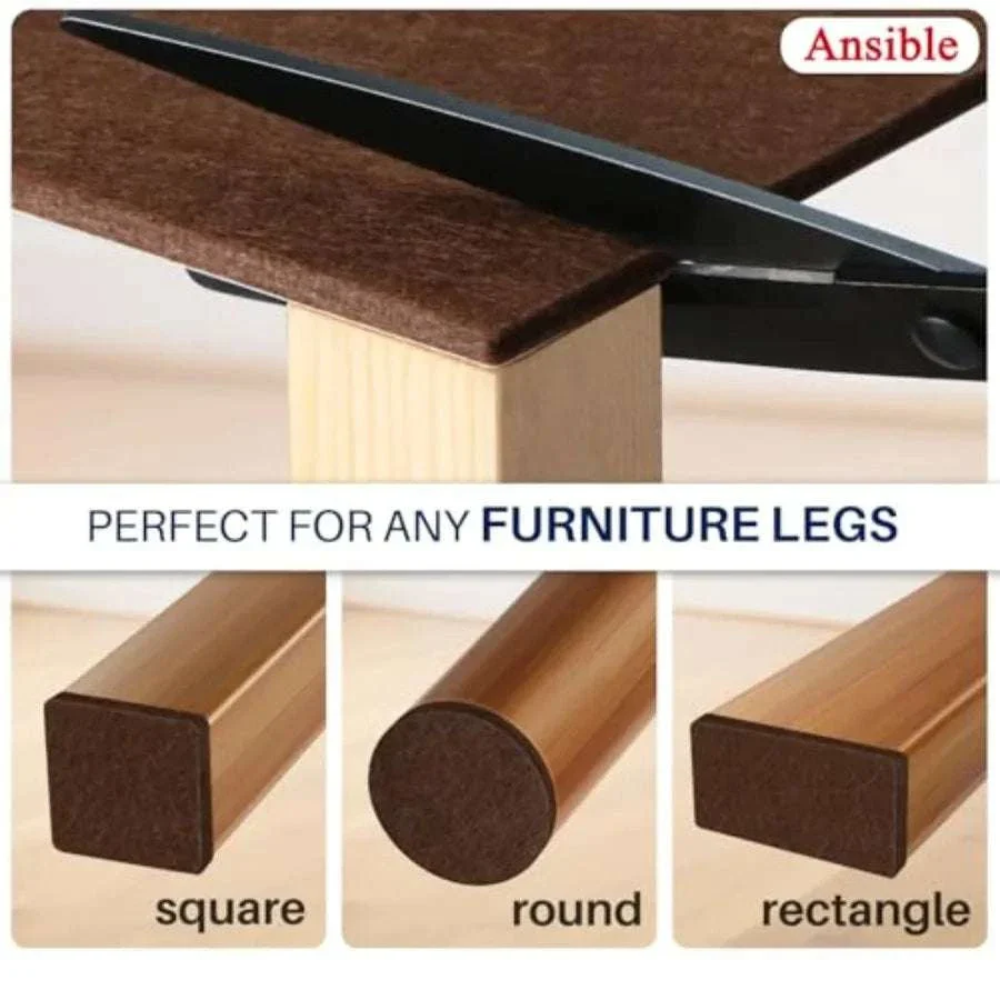Felt Furniture Pads for Hardwood Floors Chair Leg Protectors - Image 3
