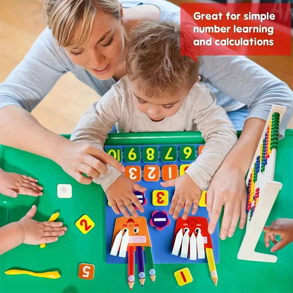 Felt Learning Board DIY Math Toy for Hands-On Number Practice - Image 2