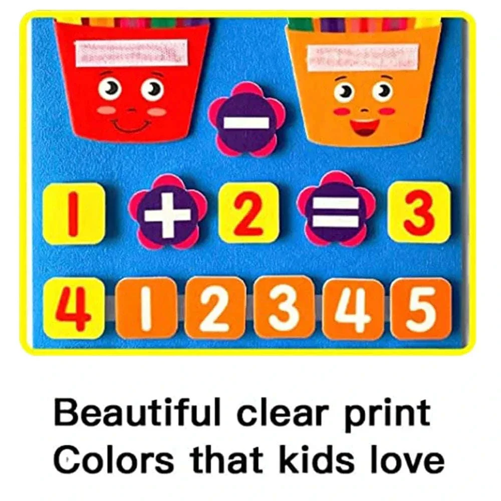 Felt Learning Board DIY Math Toy for Hands-On Number Practice - Image 8