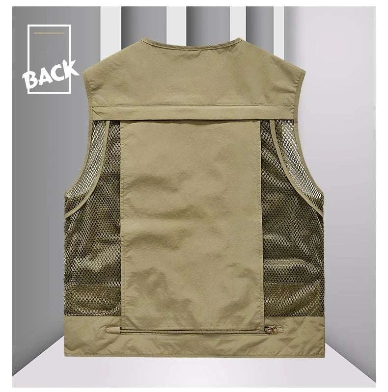 Men’s Multi-Pocket Lightweight Fishing Vest for Outdoor Spring Summer - Image 13