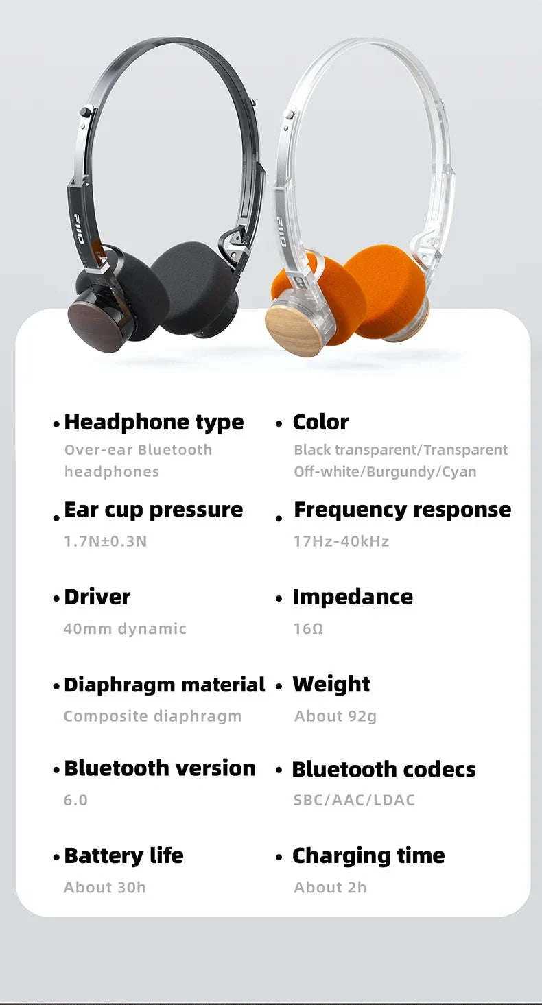 FiiO EH11 Bluetooth On-Ear Headphones with LDAC, 30H Battery & Dual Device - Image 23