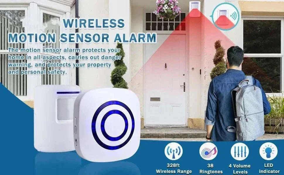 Wireless Motion Sensor Alarm System for Home and Shop - Image 8