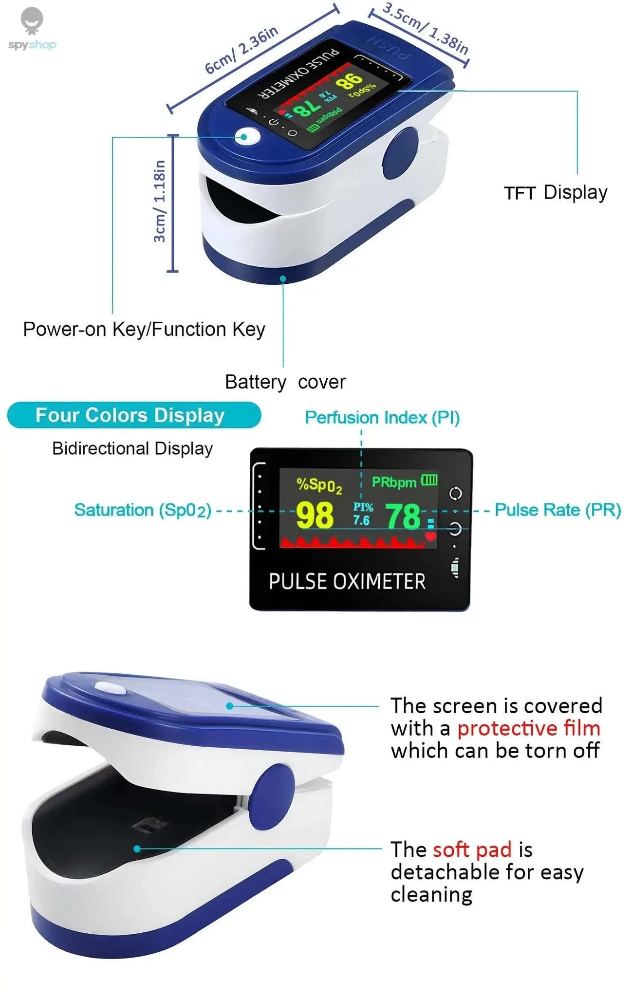 Finger Clip Oximeter for Quick SpO2 and Pulse Checks - Image 7