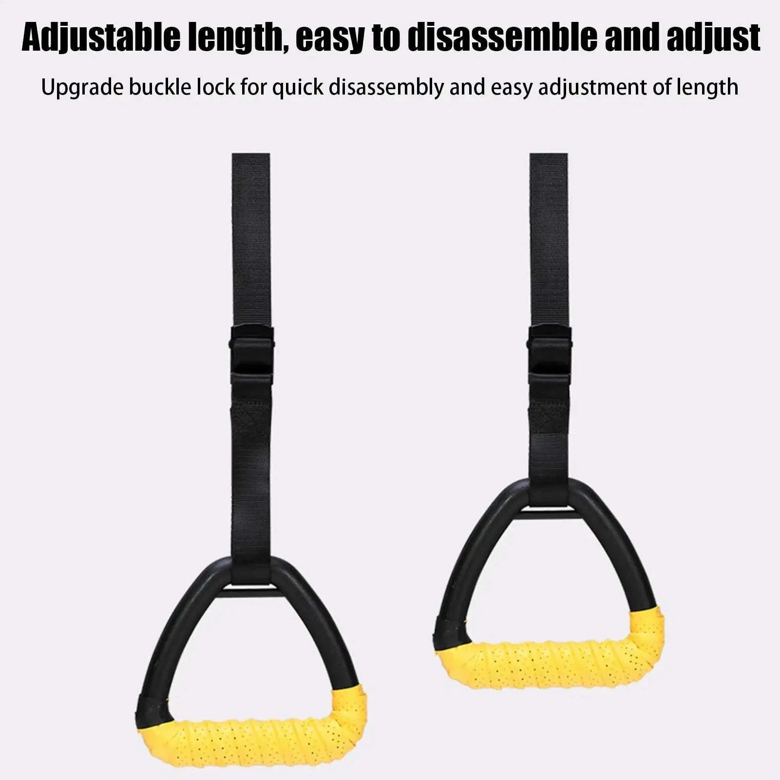 Gymnastic Rings with Adjustable Straps for Strength Training - Image 12