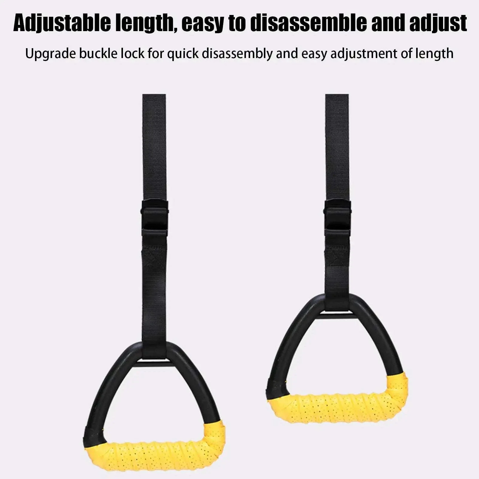 Gymnastic Rings with Adjustable Straps for Strength Training - Image 4