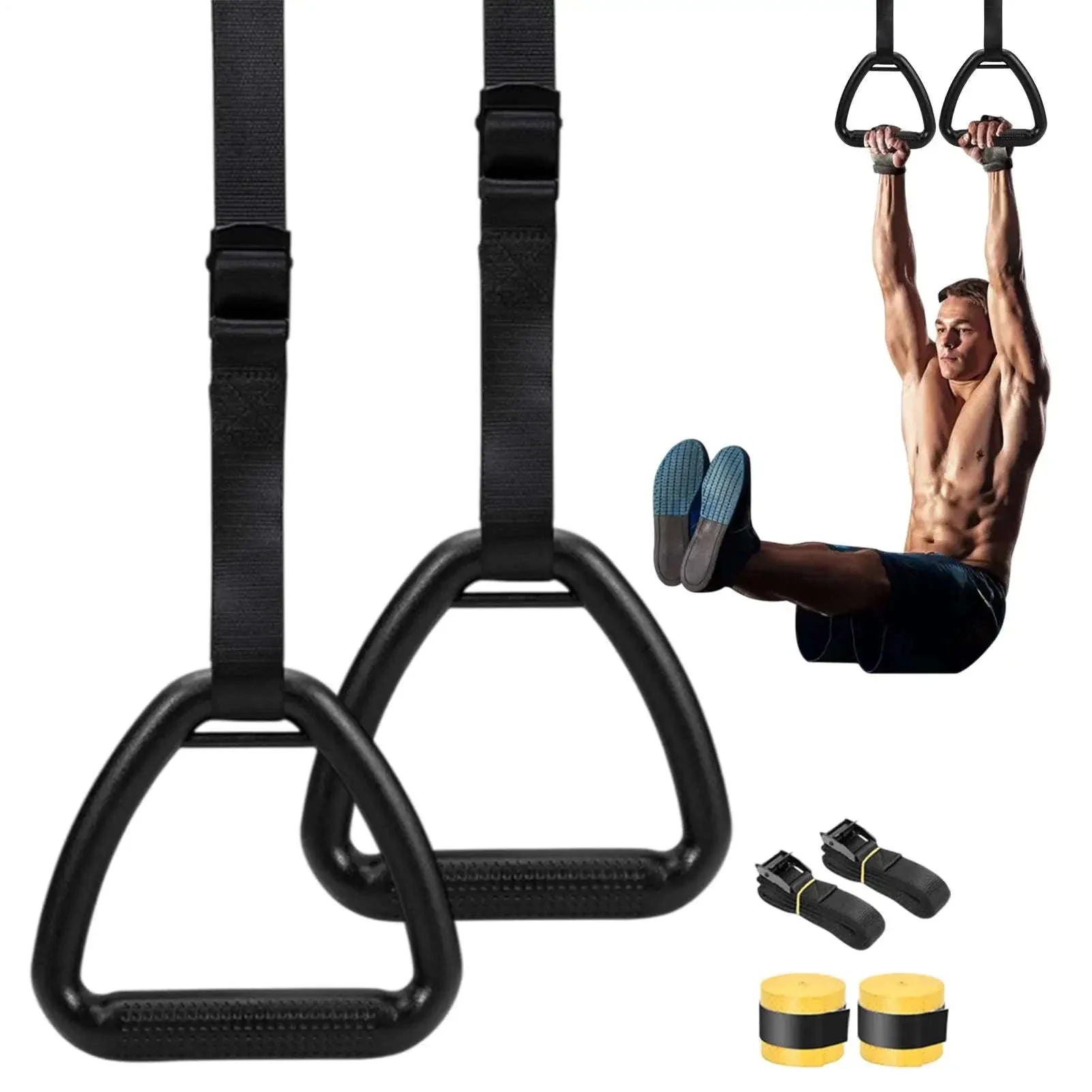 Gymnastic Rings with Adjustable Straps for Strength Training - Image 9