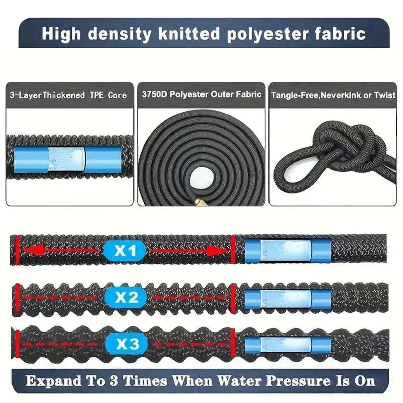 Flexible Garden Hose with High-Pressure Nozzle - Image 7