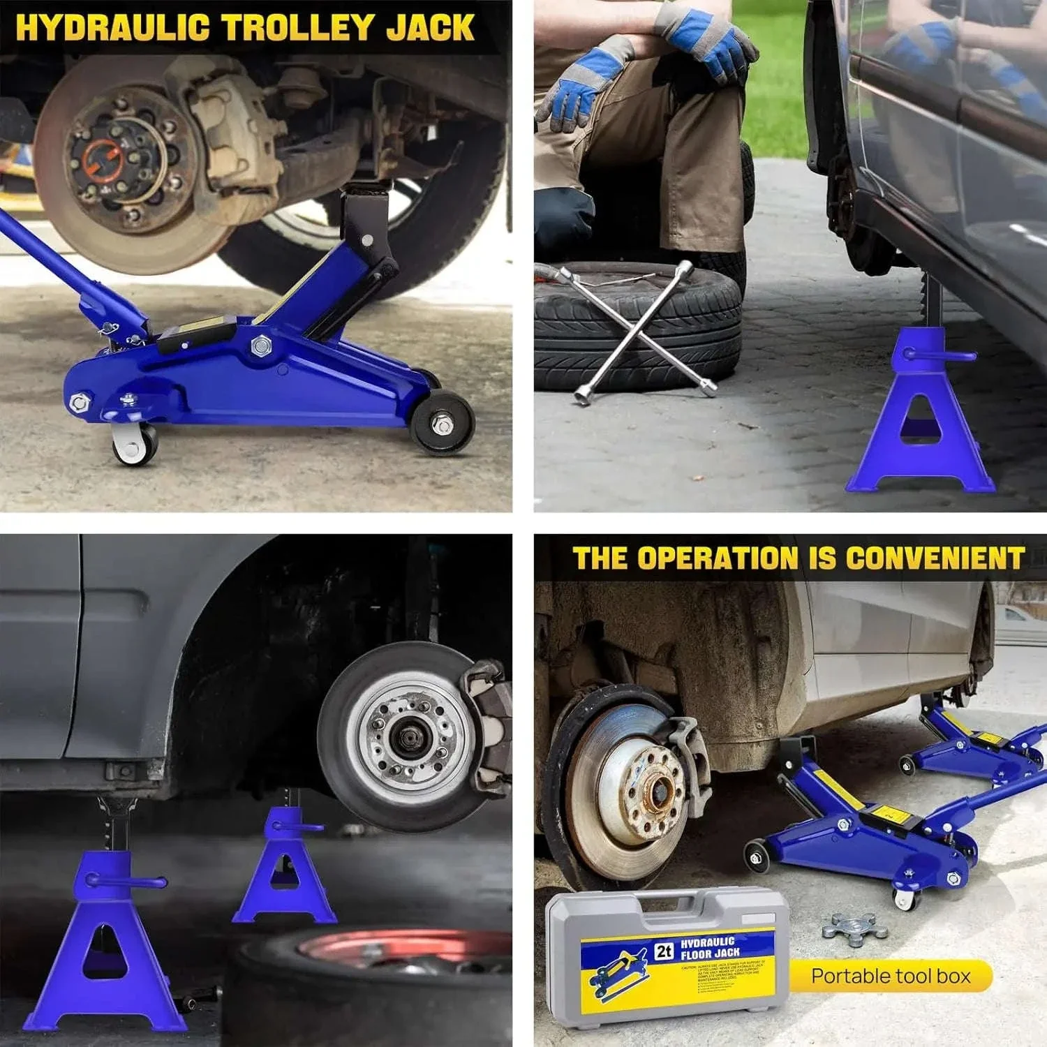 Floor Jack and Stand Combo Set for Safer Car Repairs - Image 3