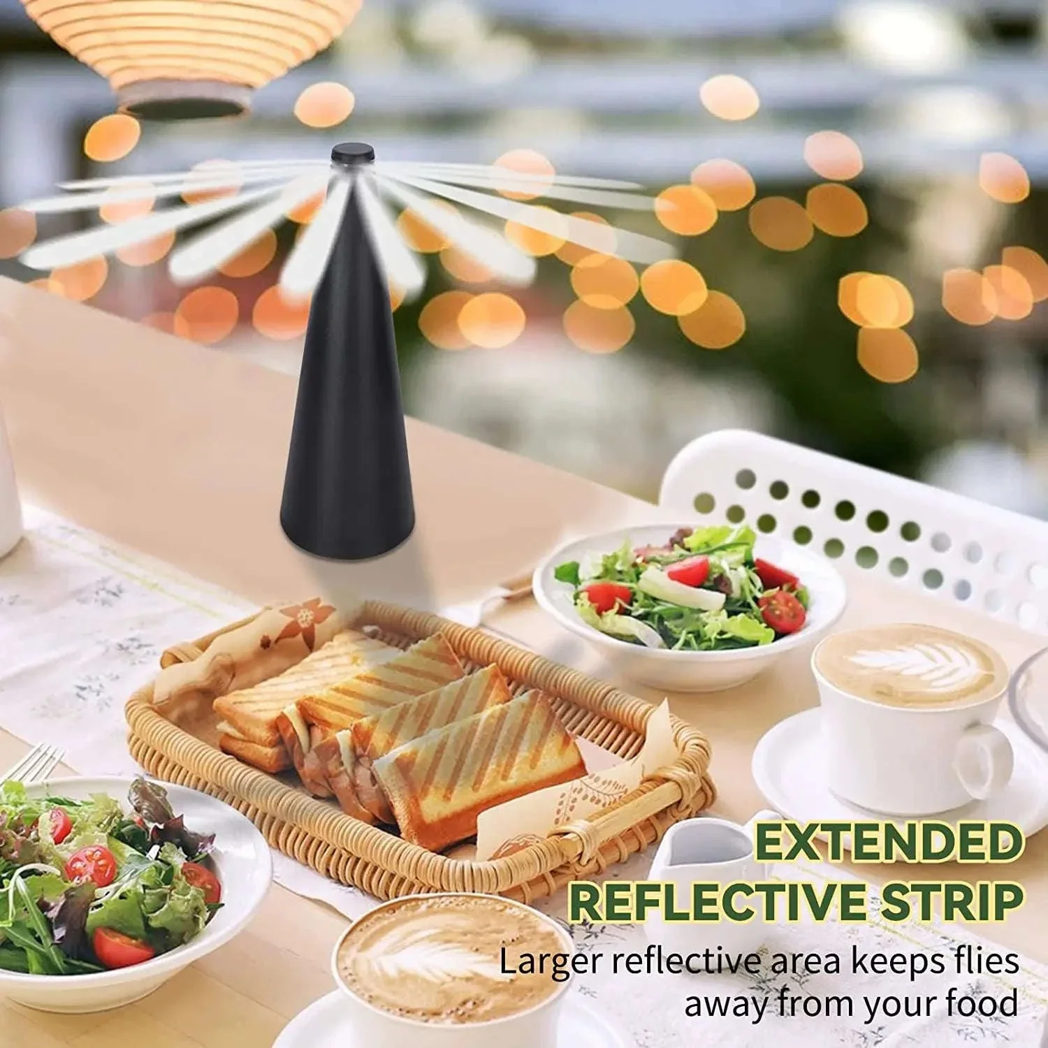Fly Fan for Tables with Soft Blades, Quiet Airflow for Meals - Image 3