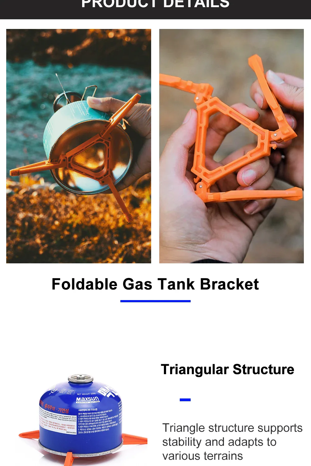 Foldable Gas Tank Bracket for Outdoor Stove Accessories - Image 9