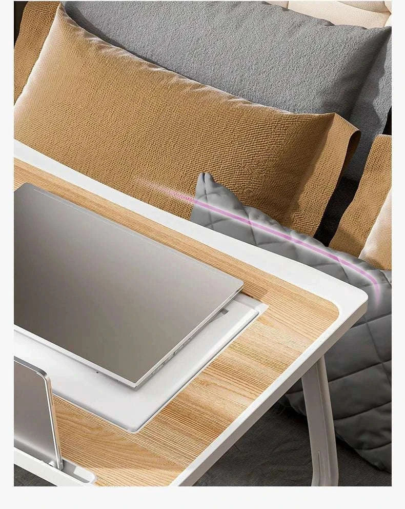 Foldable Laptop Desk with Drawers – Adjustable Reading & Bed Tray - Image 15