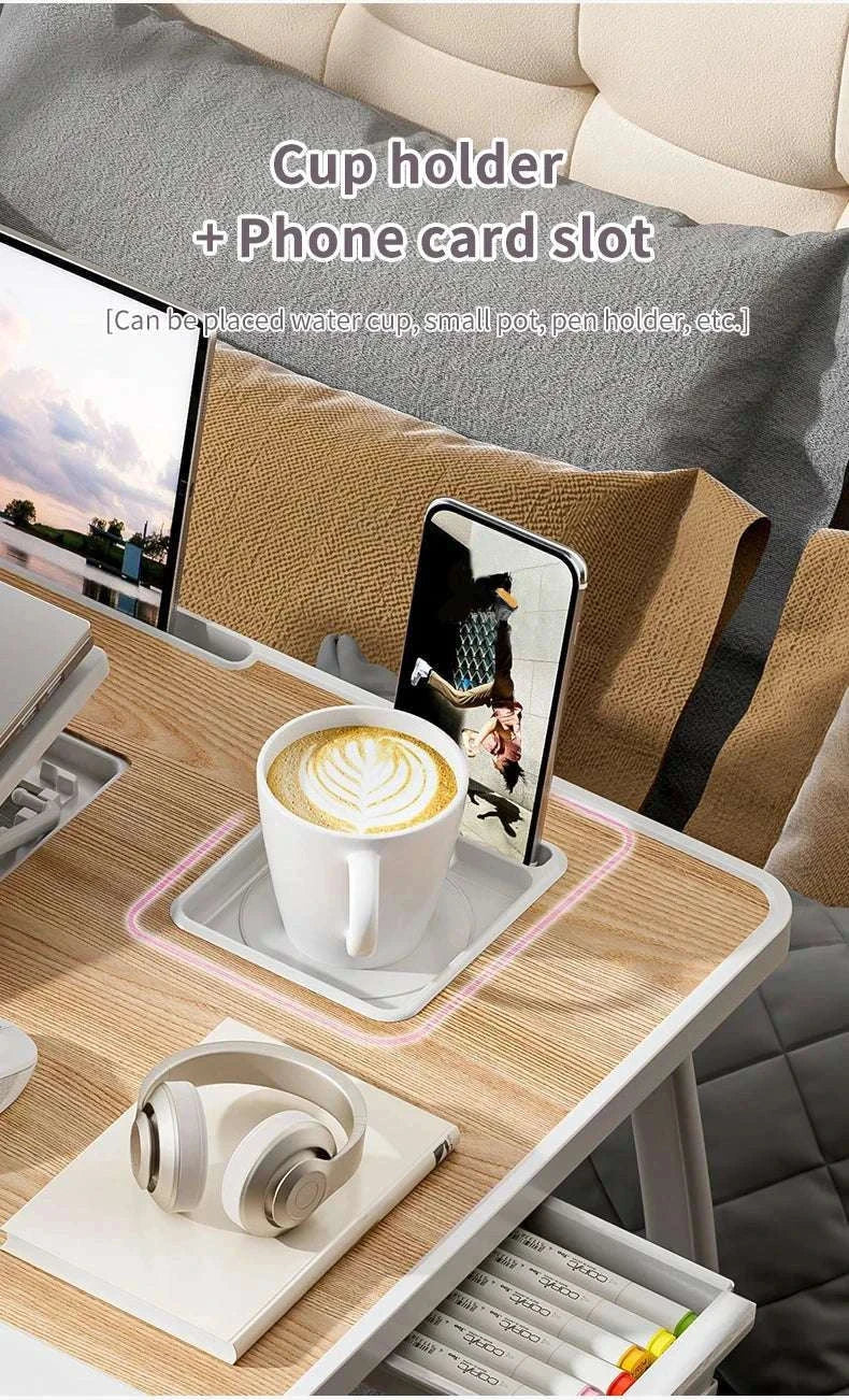 Foldable Laptop Desk with Drawers – Adjustable Reading & Bed Tray - Image 16