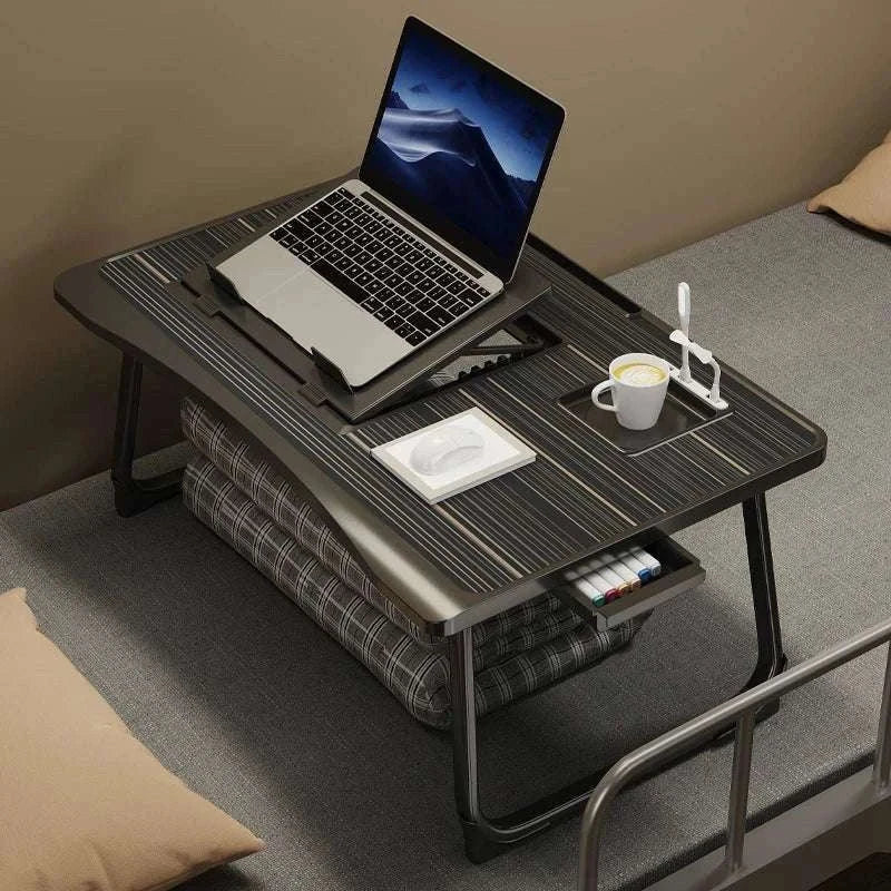 Foldable Laptop Desk with Drawers – Adjustable Reading & Bed Tray - Image 30