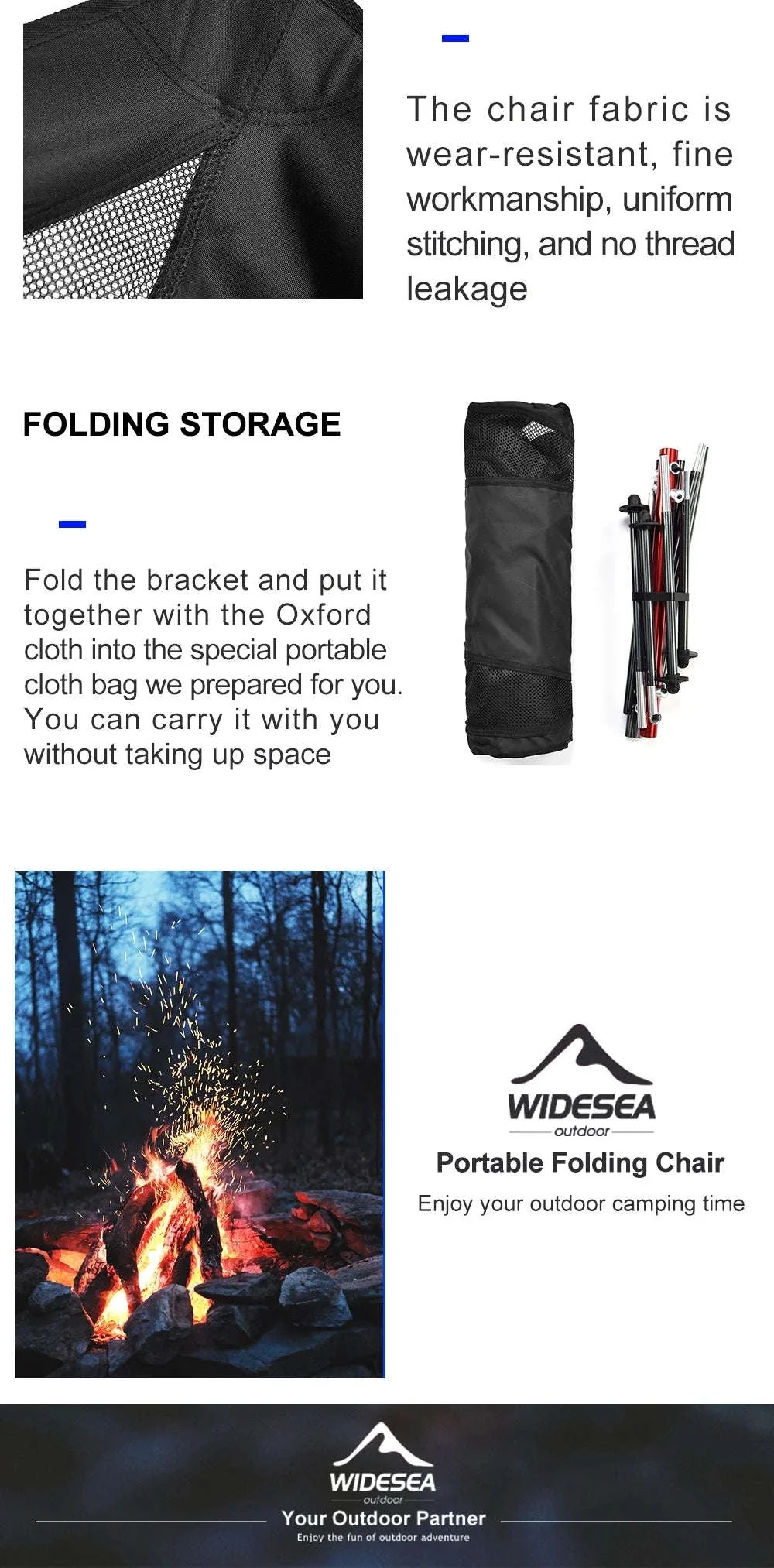 Foldable Outdoor Chair for Camping, Fishing, Beach and Picnic - Image 10