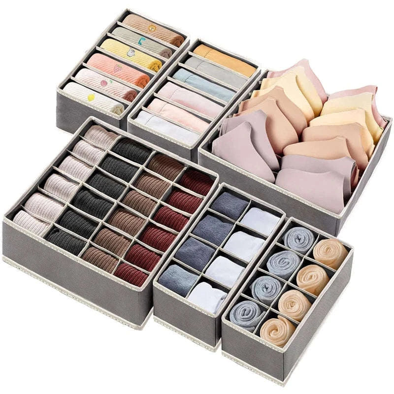 Foldable Underwear Organizer Storage Box for Neat Drawer Storage