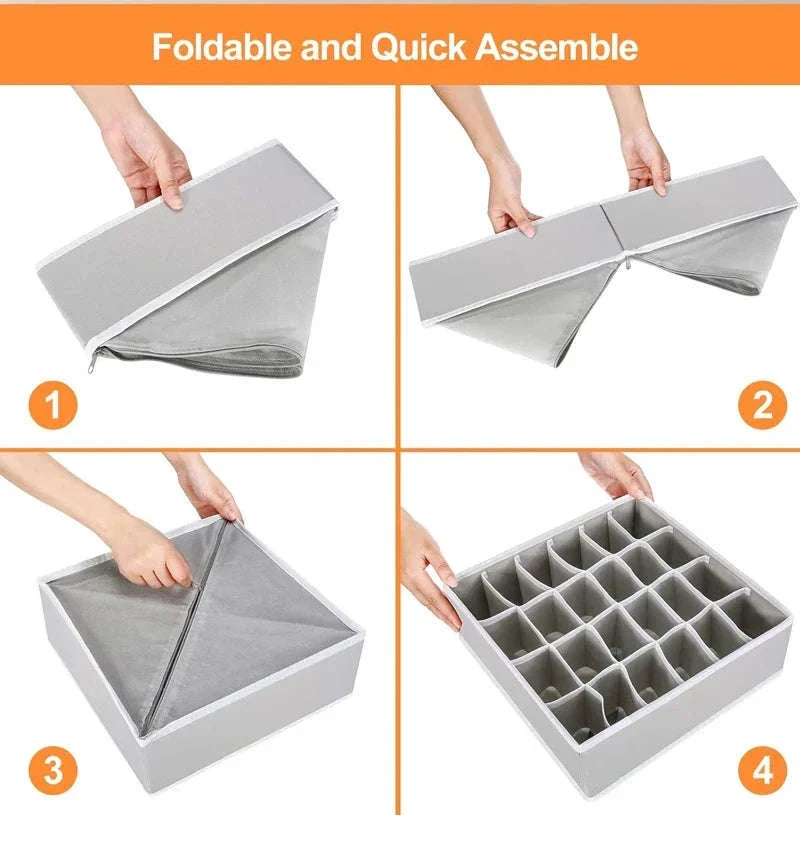 Foldable Underwear Organizer Storage Box for Neat Drawer Storage - Image 16