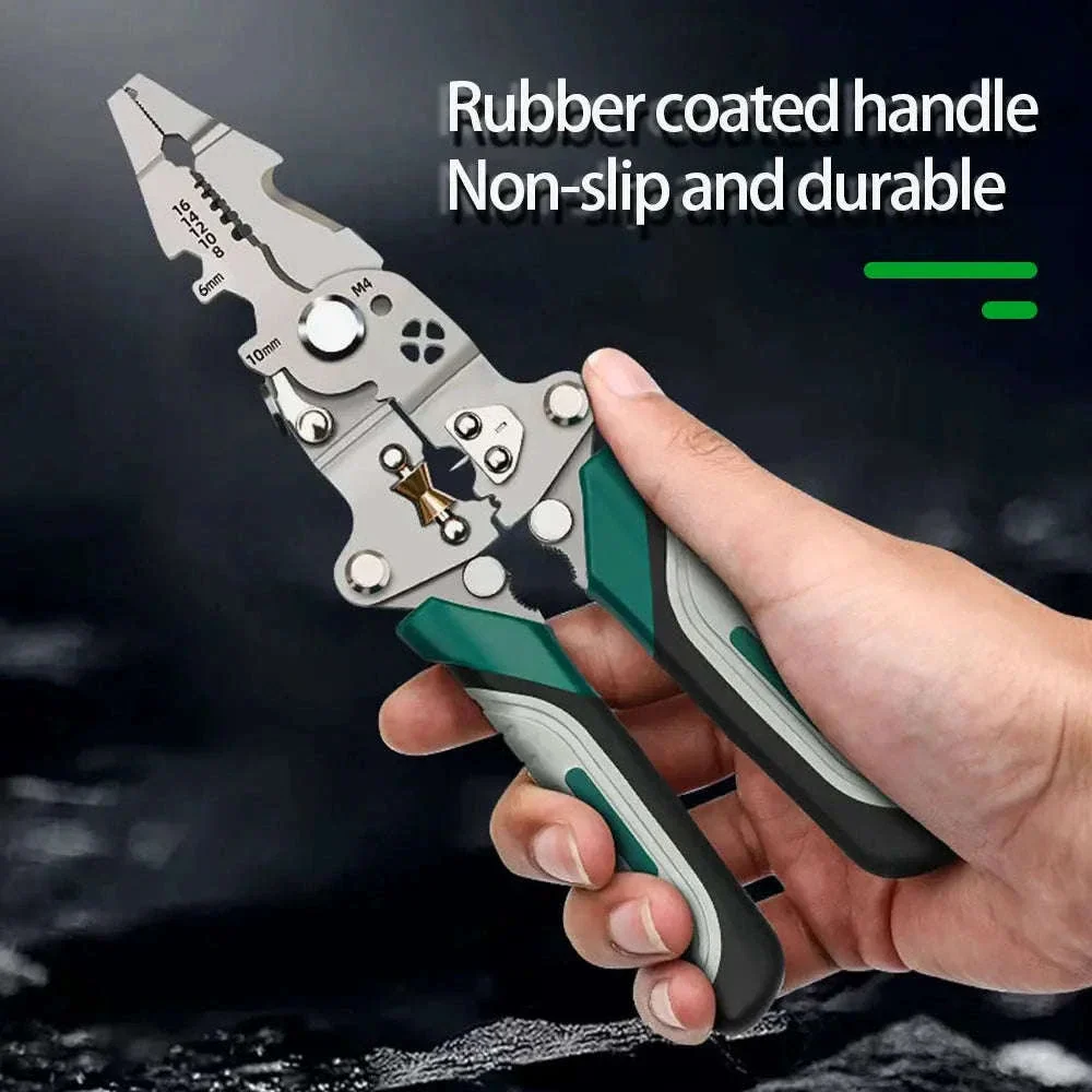 Folding Wire Stripper Pliers for Cutting, Crimping and Stripping - Image 3