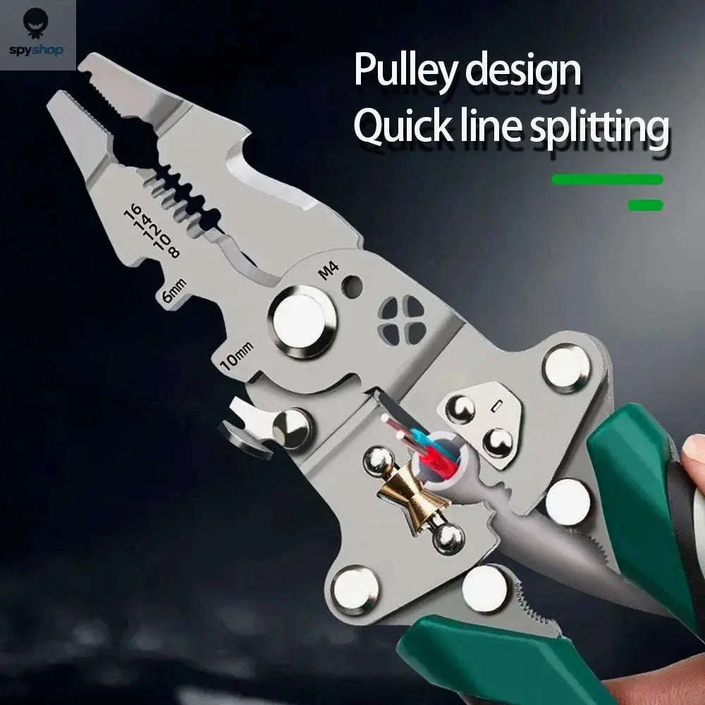 Folding Wire Stripper Pliers for Cutting, Crimping and Stripping - Image 4