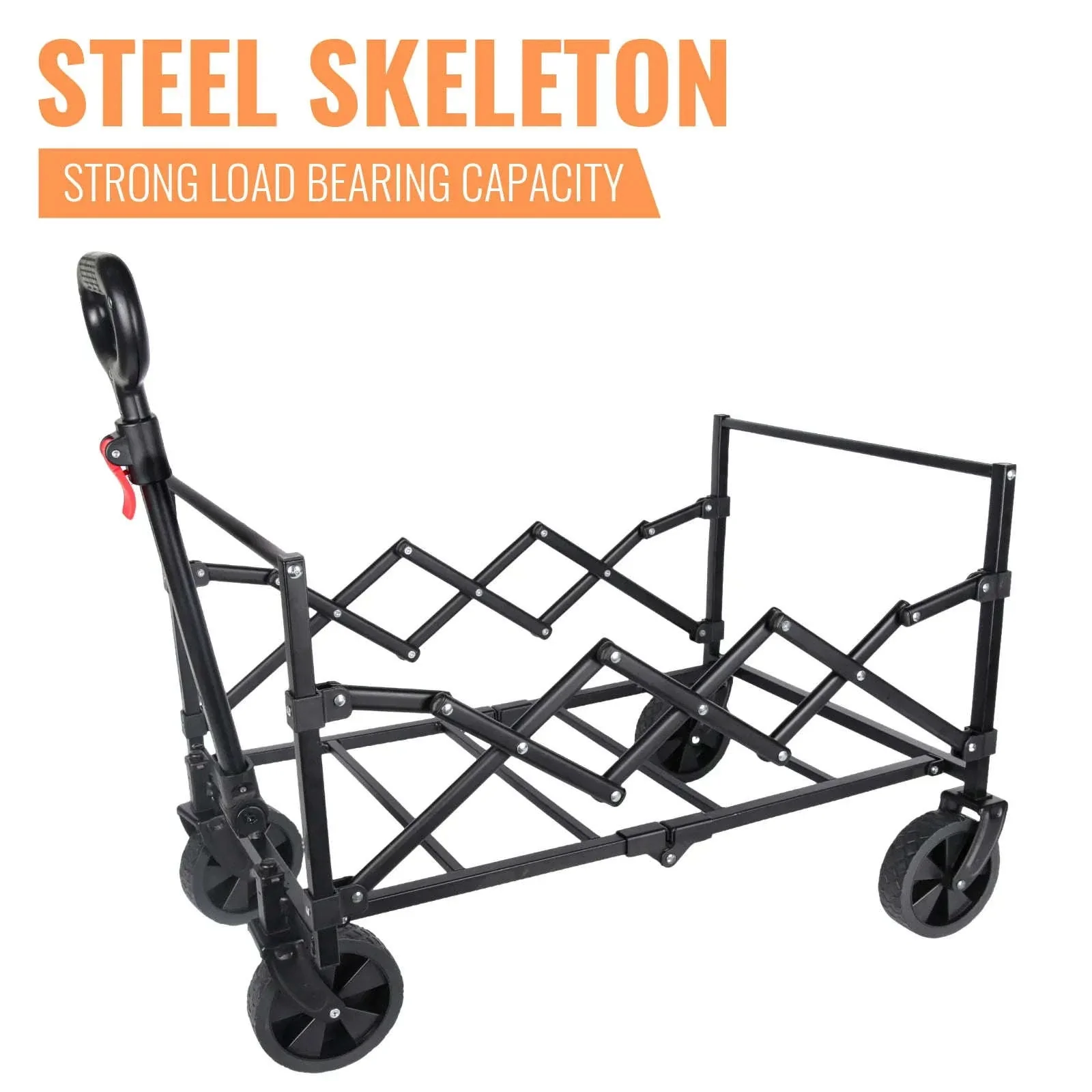 Folding Camping Cart with 100L/150L Capacity & All-Terrain Wheels - Image 32