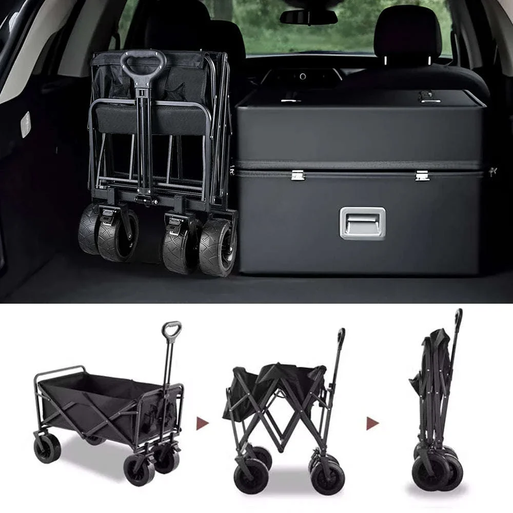 Folding Camping Cart with 100L/150L Capacity & All-Terrain Wheels - Image 51