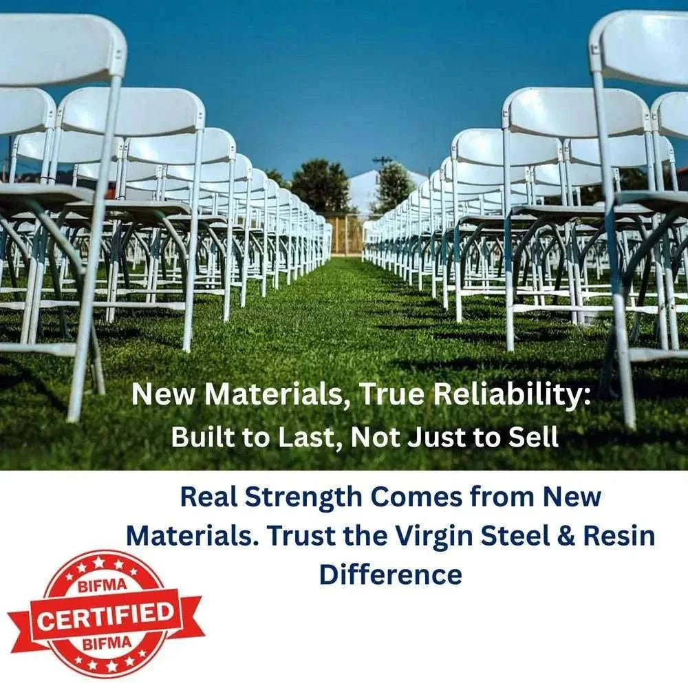 10 Pack Heavy Duty Folding Chairs 650 lb Capacity for Events - Image 6
