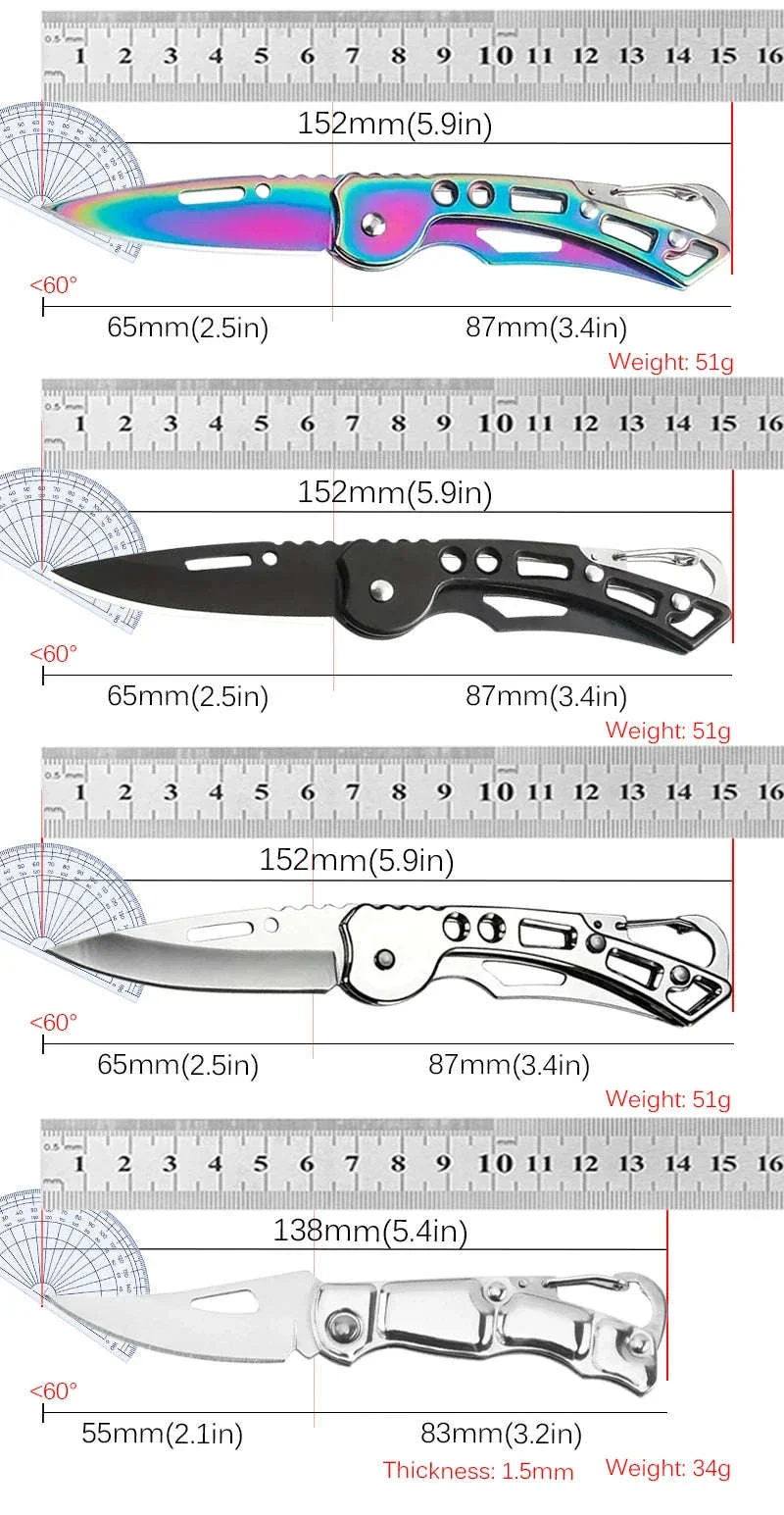 Folding Fruit Knife with Stainless Steel Blade - Image 7