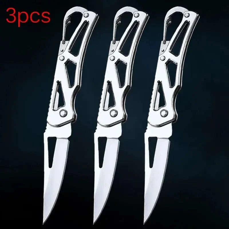 Folding Fruit Knife with Stainless Steel Blade and Keychain - Image 15