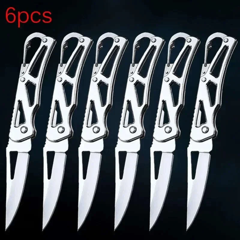 Folding Fruit Knife with Stainless Steel Blade and Keychain - Image 16