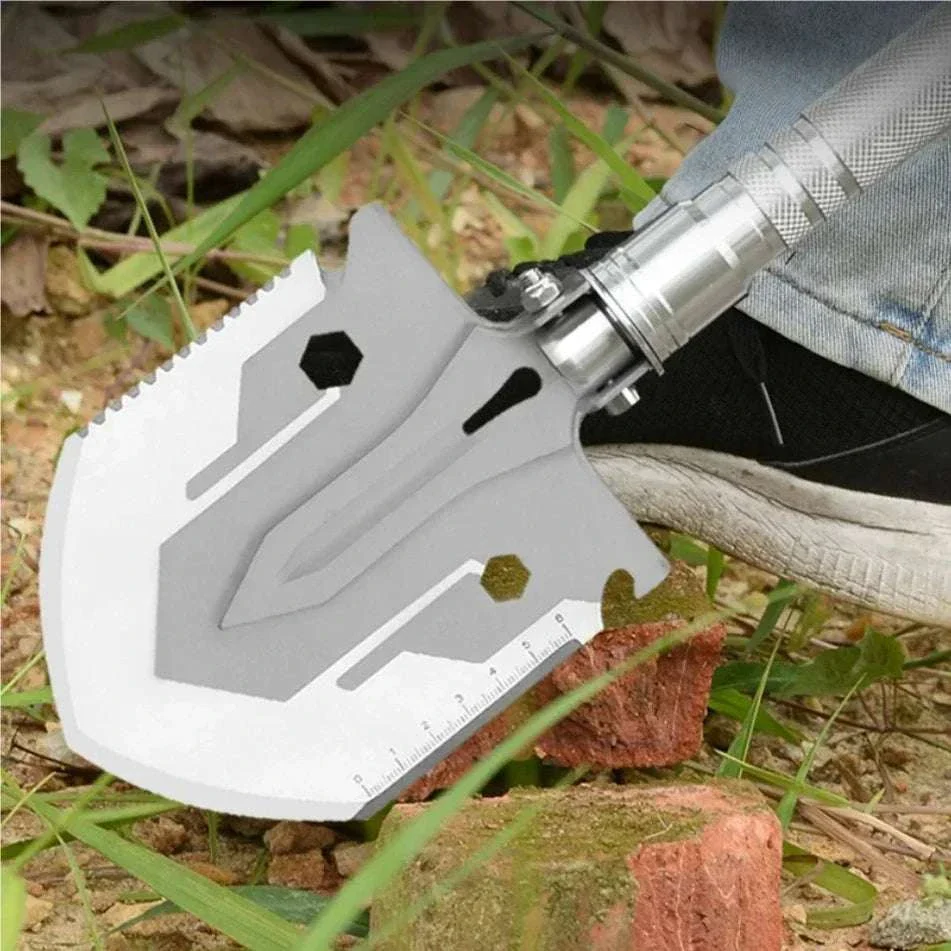 Folding Survival Shovel Multi-Tool for Camping, Hiking & Outdoor Use - Image 2