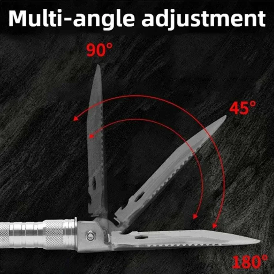 Folding Survival Shovel Multi-Tool for Camping, Hiking & Outdoor Use - Image 4