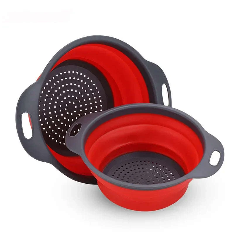 Folding Silicone Colander for Fast Draining and Slim Storage - Image 7
