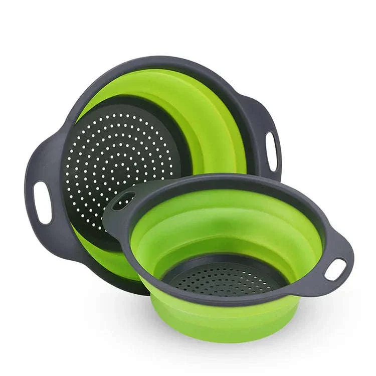 Folding Silicone Colander for Fast Draining and Slim Storage - Image 8