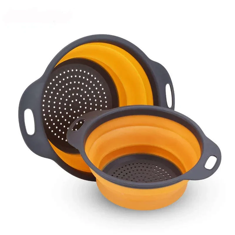 Folding Silicone Colander for Fast Draining and Slim Storage - Image 9