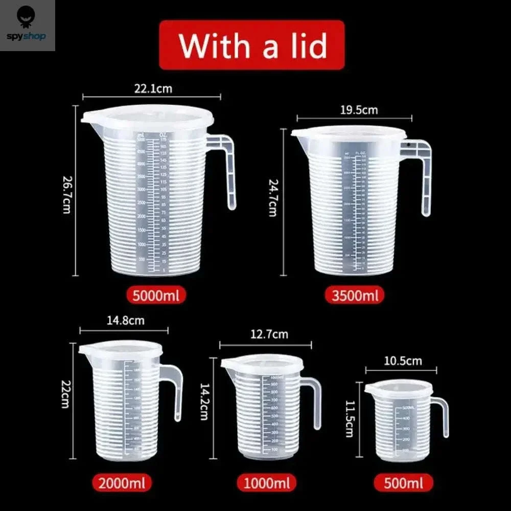 Thickened Plastic Measuring Cup with Scale, 100-5000ml - Image 8
