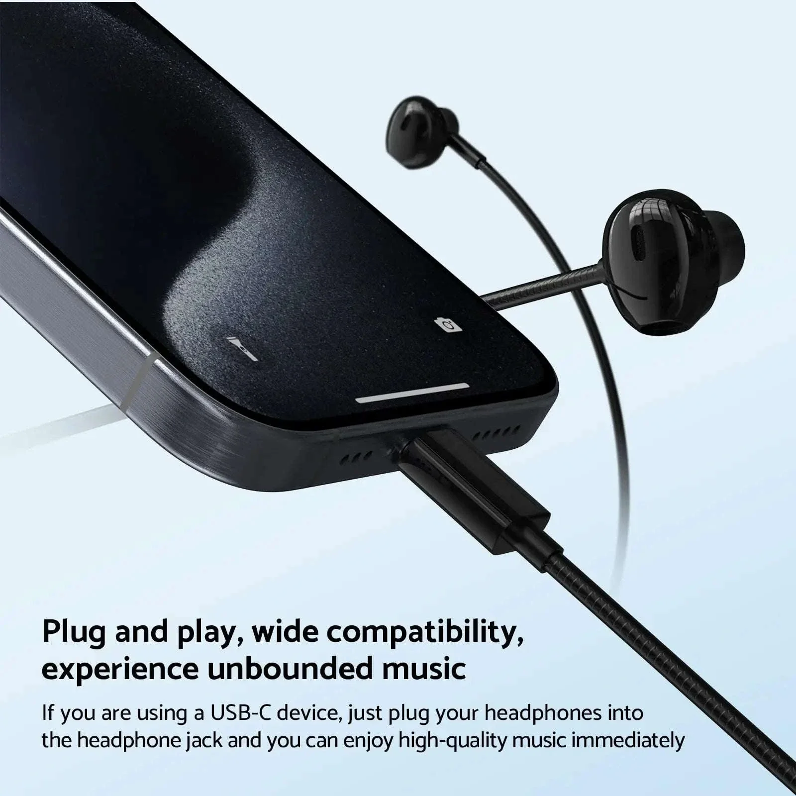 USB-C Wired Earphones for Samsung & Android with Mic - Image 3