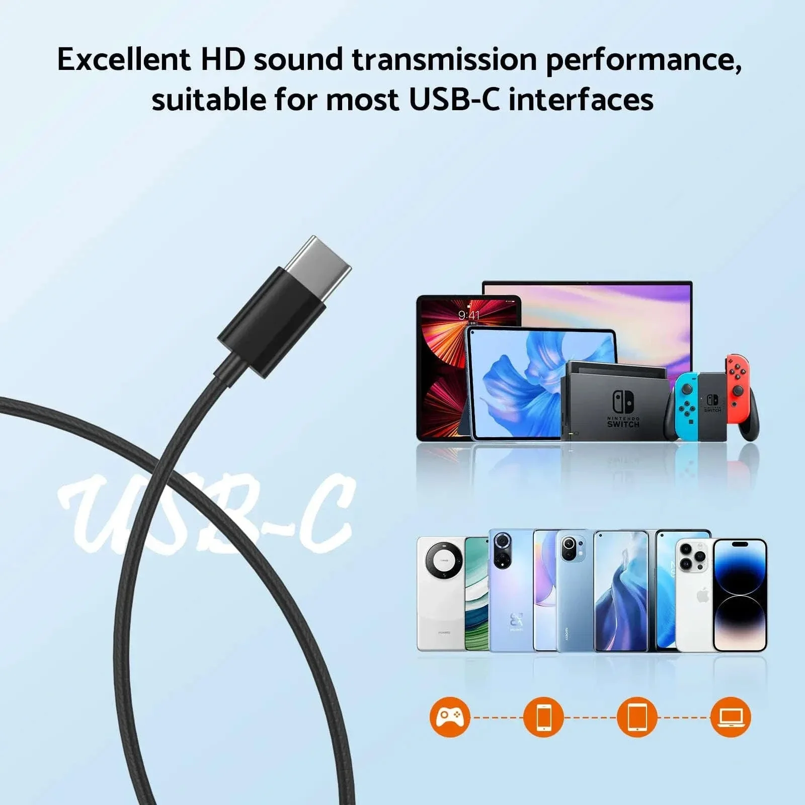USB-C Wired Earphones for Samsung & Android with Mic - Image 5