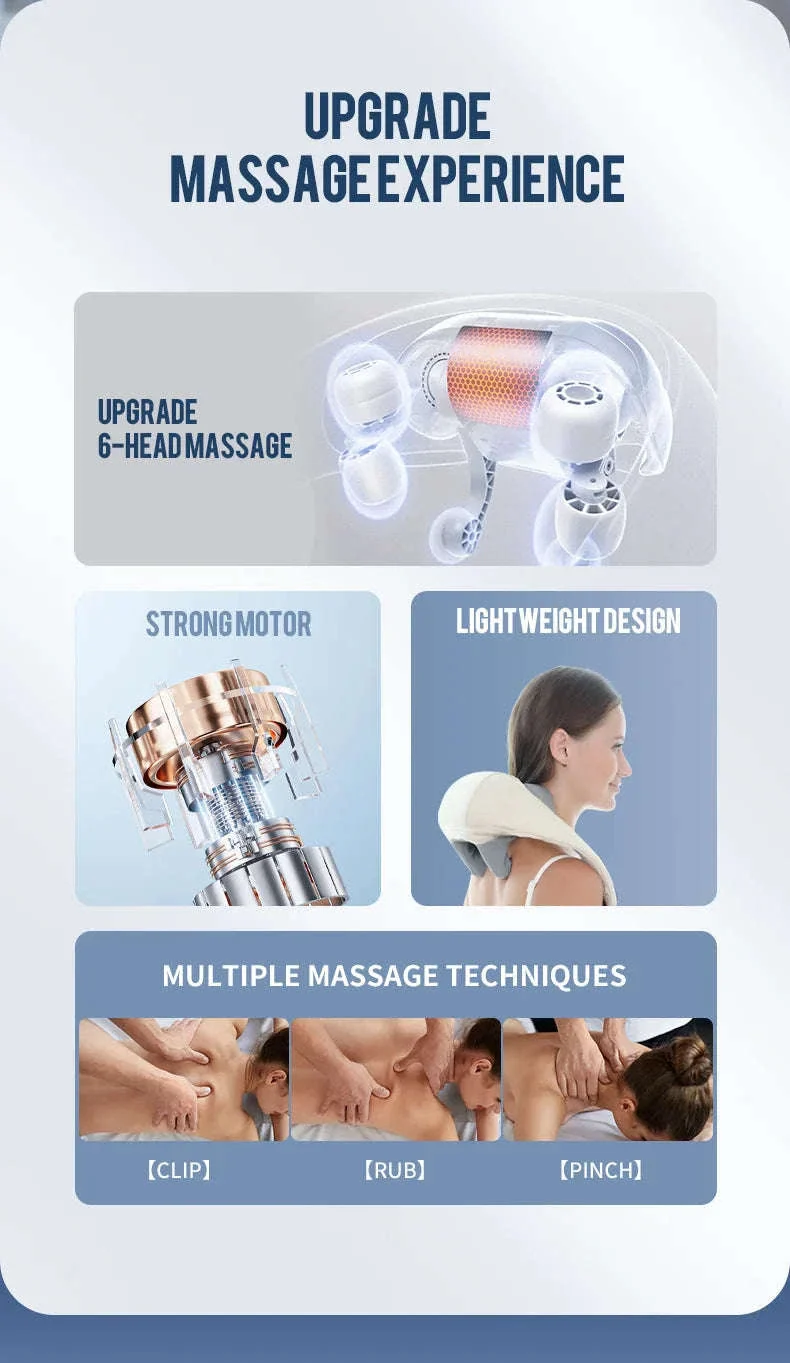 26W Brushless Neck and Shoulder Massager with Heat - Image 13