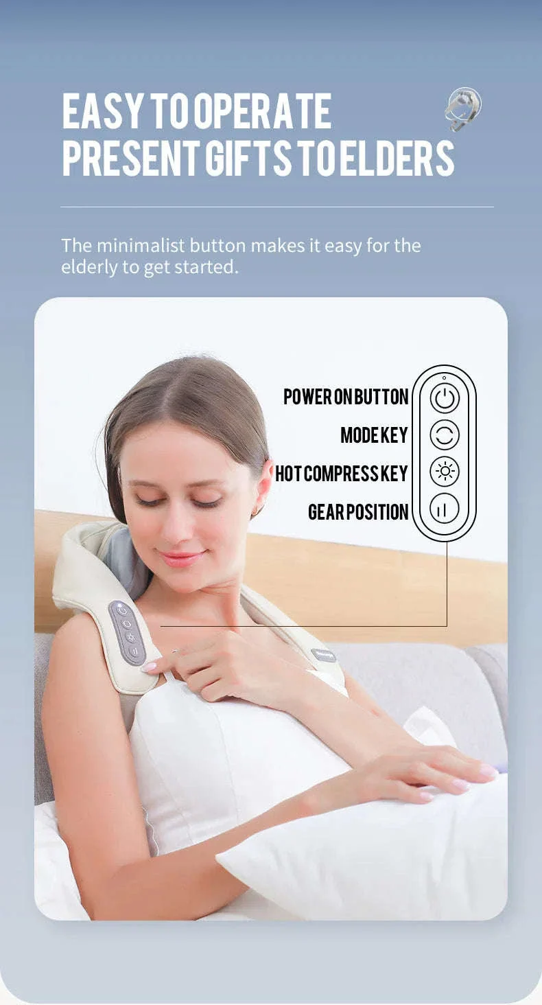26W Brushless Neck and Shoulder Massager with Heat - Image 26