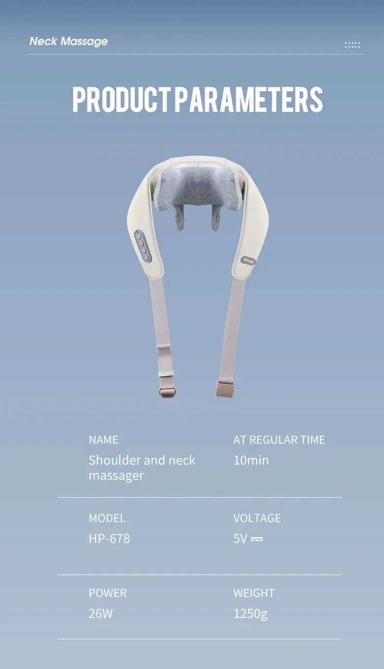26W Brushless Neck and Shoulder Massager with Heat - Image 30