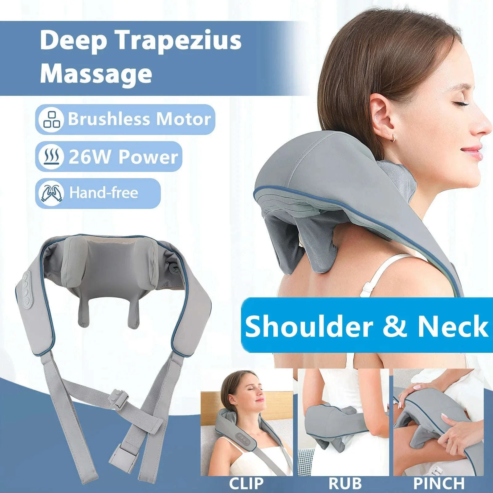 26W Brushless Neck and Shoulder Massager with Heat - Image 32