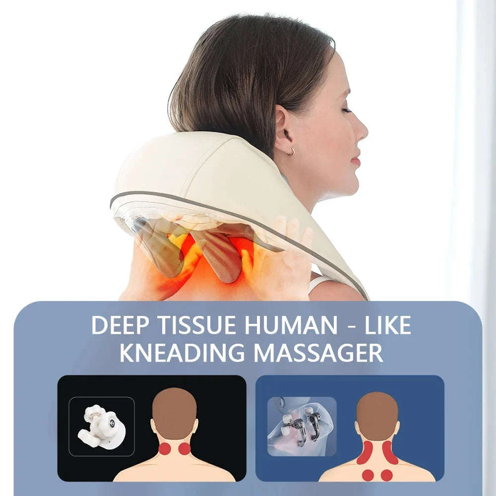 26W Brushless Neck and Shoulder Massager with Heat - Image 4