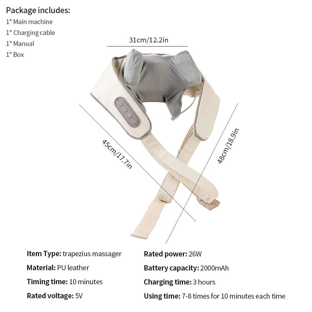 26W Brushless Neck and Shoulder Massager with Heat - Image 48
