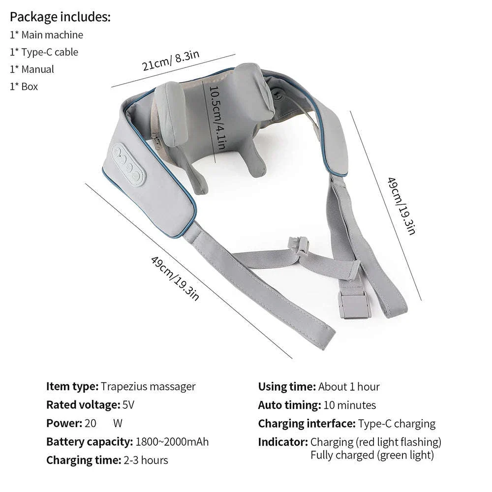 26W Brushless Neck and Shoulder Massager with Heat - Image 57