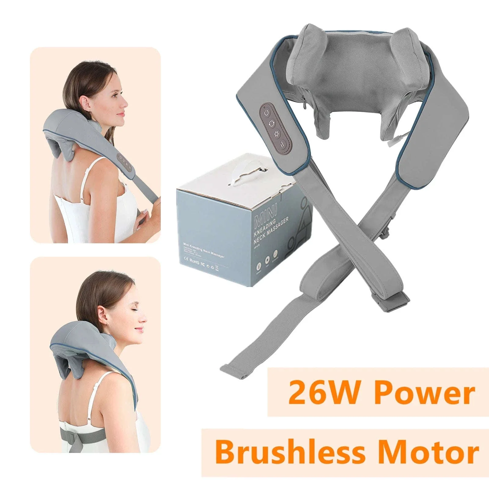 26W Brushless Neck and Shoulder Massager with Heat - Image 9