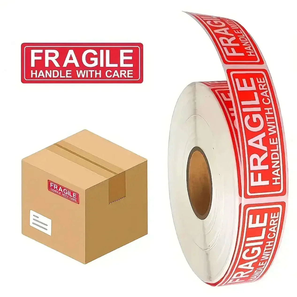 Fragile Handle With Care Label Stickers Roll, 120 Pack