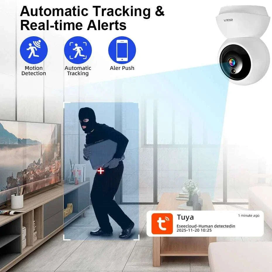 4K 8MP WiFi Indoor Security Camera with Auto Tracking & App Control - Image 3