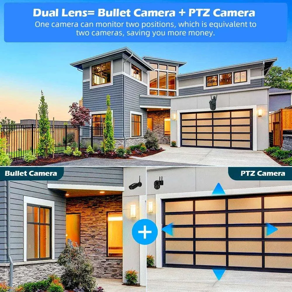 Dual Lens 10MP WiFi Security Camera with Auto Tracking & Night Vision - Image 11
