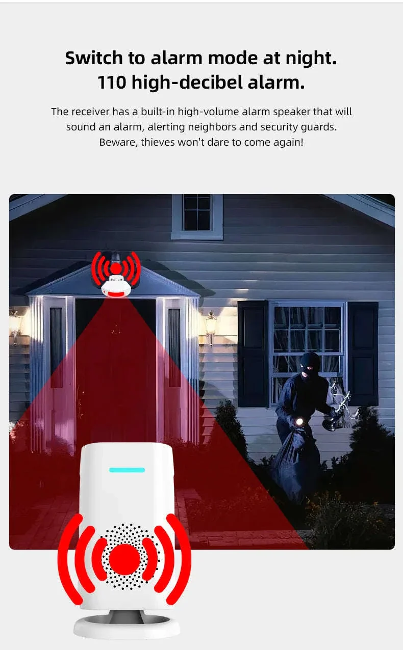 PIR Motion Sensor Welcome Chime Alarm for Shop and Home - Image 22
